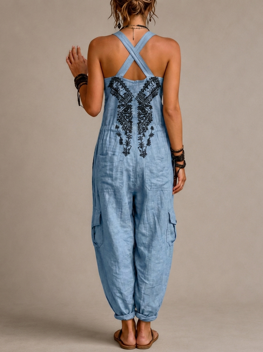 Ximena | Jumpsuit bohemio bordado