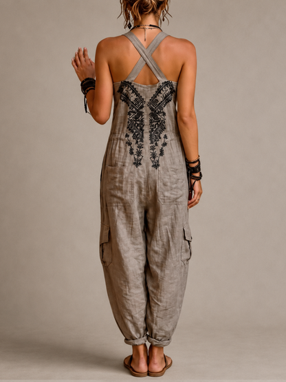 Ximena | Jumpsuit bohemio bordado