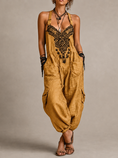Ximena | Jumpsuit bohemio bordado