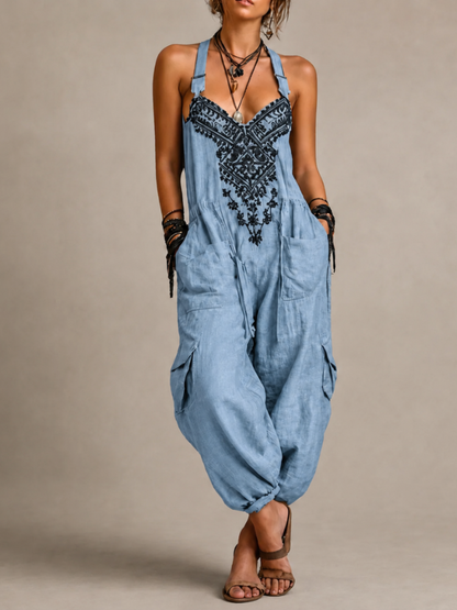 Ximena | Jumpsuit bohemio bordado